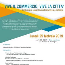 COLLEGNO / “Vive il commercio, vive la città”: lunedì 25 febbraio convegno-dibattito fra le associazioni di categoria e l’amministrazione comunale