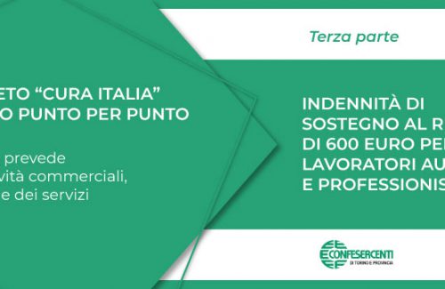 DECRETO CURAITALIA / 3 – Lavoratori autonomi e professionisti, indennità di sostegno al reddito di 600 euro per il mese di marzo. Confesercenti: “Ma il click day è impensabile, l’Inps riveda la procedura”
