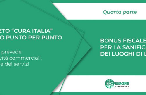 DECRETO CURAITALIA / 4 – Bonus fiscale del 50% alle imprese per la sanificazione dei luoghi di lavoro