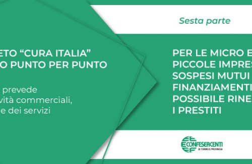 DECRETO CURAITALIA / 6 – Per le micro e piccole imprese sospese le rate di mutui e finanziamenti. Possibile rinegoziare i prestiti