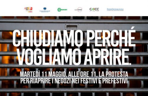 Domani saracinesche abbassate nei negozi dei centri commerciali: la protesta per chiedere la riapertura immediata nei festivi e prefestivi