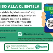 Super Green Pass, da oggi è necessario per ogni tipo di consumazione nei pubblici esercizi: ecco il cartello da esporre nel locale