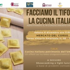 Riconoscimento Unesco della Cucina italiana come patrimonio culturale immateriale dell’umanità: le possibili ricadute sul sistema turistico ed enogastronomico torinese. Sabato prossimo, 6 dicembre, al Mercato del Corso l’evento organizzato da Confesercenti e Coldiretti